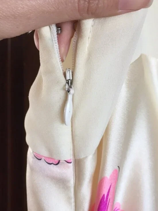 Vintage Betsey Johnson SILK floral mermaid dress - Picture 4 of 6